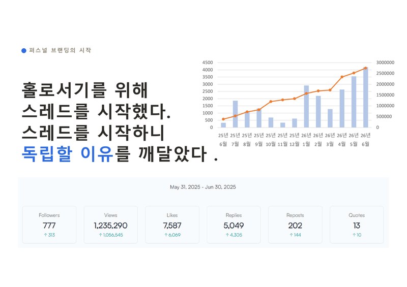 채원의 스레드 1년 성장 차트